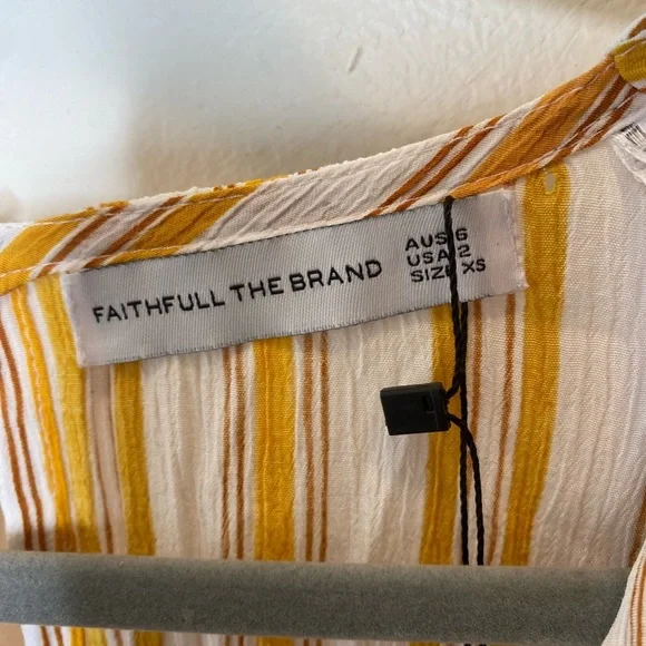 FAITHFUL the brand mattese jumpsuit azure strip sz XS - Picture 8 of 10